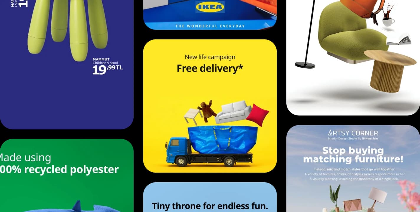 Ikea recent Meta ad creatives