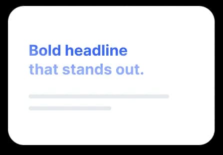 Bold Claim style preview with bold headline