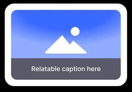Meme style preview with image and caption bar
