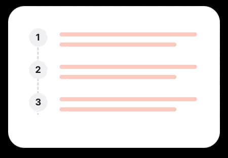 Storytelling style preview with numbered story steps