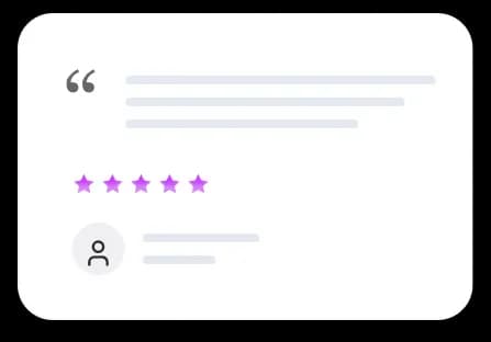 Testimonial style preview with quote and stars