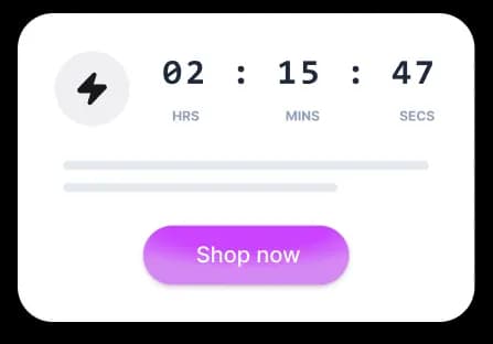 Urgency style preview with countdown timer
