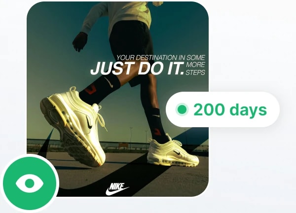 A competitor ad that has been running for 200 days