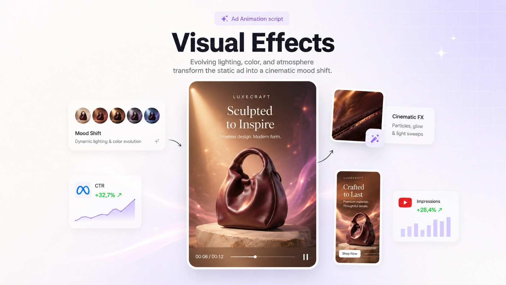 Visual Effects animation adding cinematic lighting and atmosphere