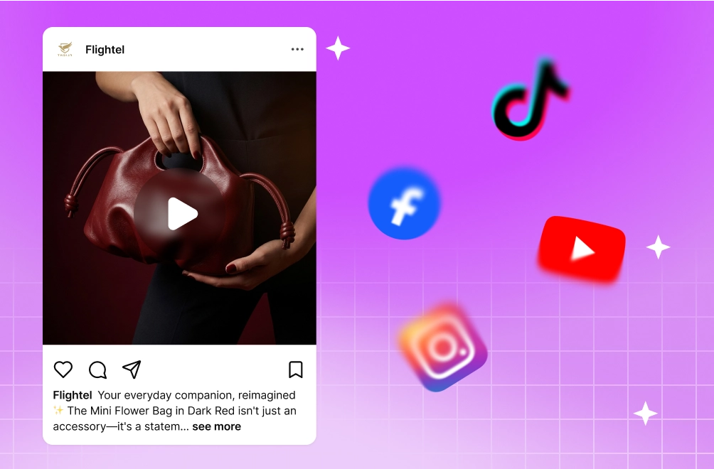 Organic social content use case showing Instagram post