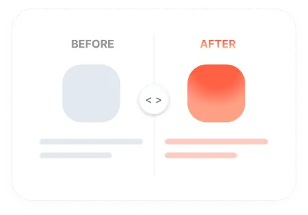 Before and After style preview with two panels