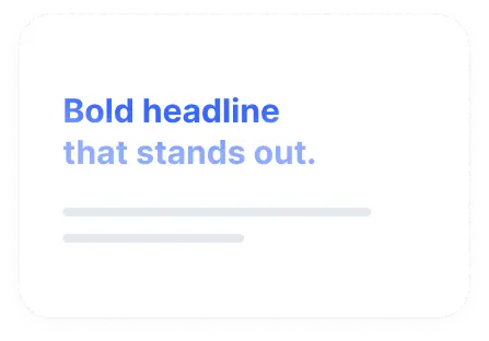Bold Claim style preview with bold headline