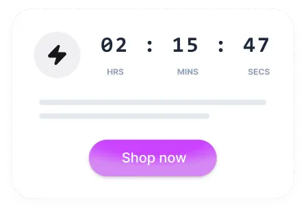 Urgency style preview with countdown timer